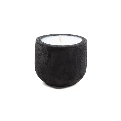 img-Κεραμικό Κηροπήγιο Mingi Black Spot Gray Large (15x15x14) Soulworks 0630027