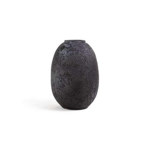 img-Κεραμικό Διακοσμητικό Βάζο Siso Nic Black Spot Gray Large (27x27x40) Soulworks 0630058