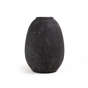 img-Κεραμικό Διακοσμητικό Βάζο Siso Nic Black Spot Gray Medium (24x24x36) Soulworks 0630059