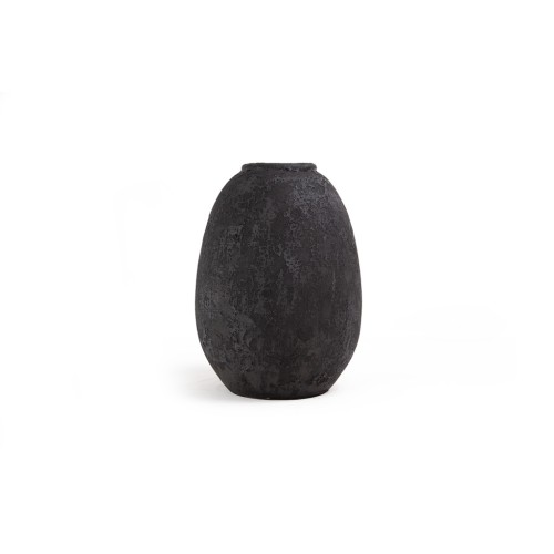 img-Κεραμικό Διακοσμητικό Βάζο Siso Nic Black Spot Gray Medium (24x24x36) Soulworks 0630059
