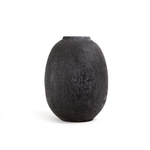 img-Κεραμικό Διακοσμητικό Βάζο Siso Nic Black Spot Gray Small (22x22x31) Soulworks 0630060