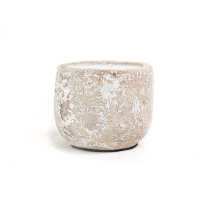 img-Κεραμικό Κηροπήγιο Mingi White Classic Large (15x15x14) Soulworks 0630063