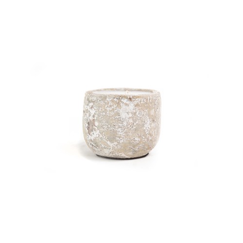 img-Κεραμικό Κηροπήγιο Mingi White Classic Large (15x15x14) Soulworks 0630063
