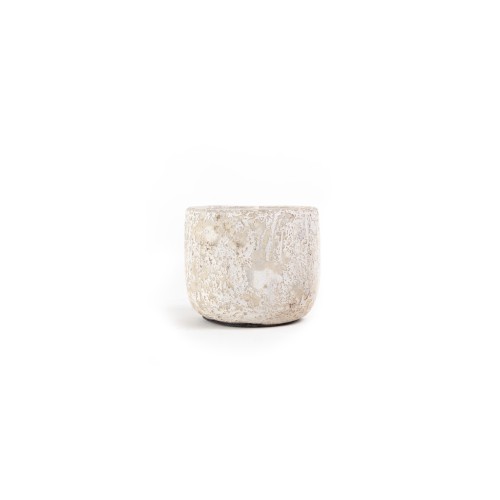 img-Κεραμικό Κηροπήγιο Mingi White Classic Medium (13x13x12) Soulworks 0630064