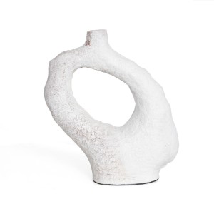 img-Διακοσμητικό Βάζο Damon White (25.5x9x31) Soulworks 0750001