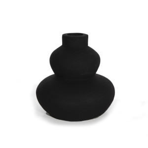 img-Διακοσμητικό Βάζο Paeon Black (20.5x19) Soulworks 0750004