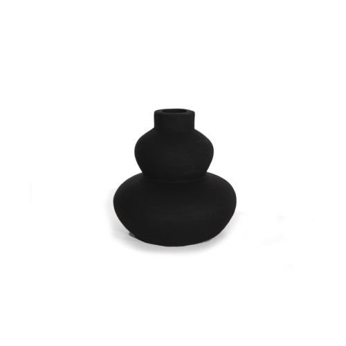 img-Διακοσμητικό Βάζο Paeon Black (20.5x19) Soulworks 0750004