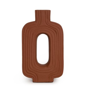 img-Διακοσμητικό Βάζο Leda Teracotta (20.5x7.5x36) Soulworks 0750005