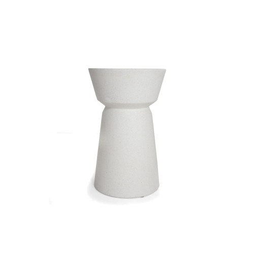 img-Βοηθητικό Τραπέζι Saronno Terazzo White (40x40x64) Soulworks 0800011
