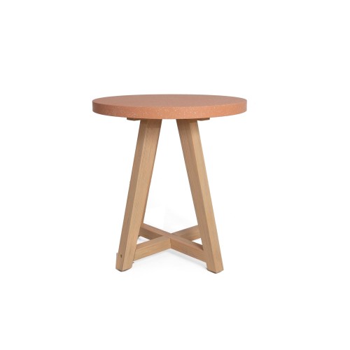 img-Τραπέζι Bistro Noria Terazzo Pink White (70x70x75) Soulworks 0800021