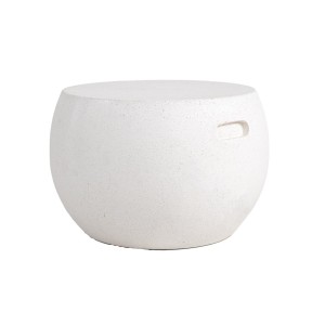 img-Τραπέζι Καθιστικού Rieti Terazzo White Round (44x44x34) Soulworks 0800047