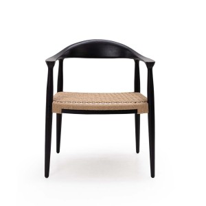 img-Καρέκλα Τραπεζαρίας με μπράτσα Kels Black (63x53x76) Soulworks 0940006